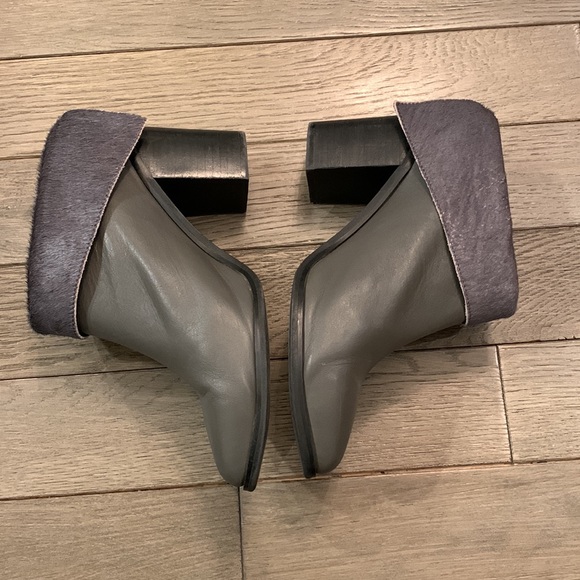 Sol Sana Calf Haired Leather Heeled Mules/Clogs - Picture 4 of 12